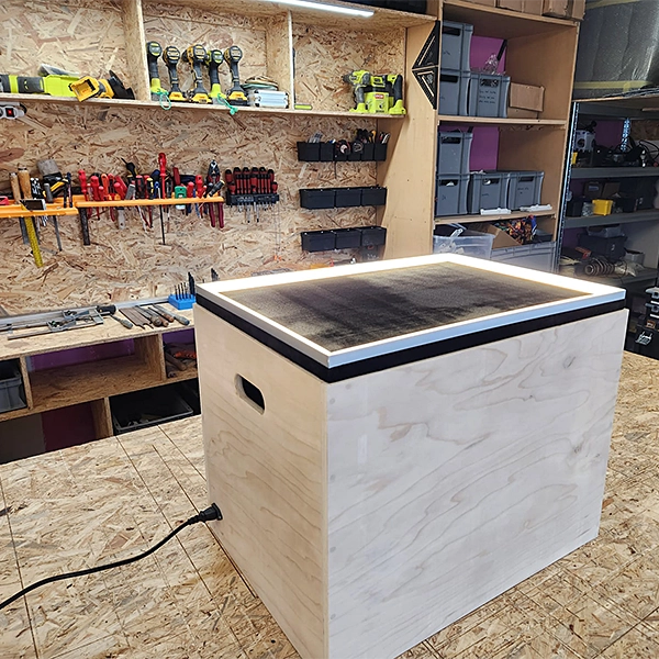 eventová instalace světelný box na výstavy