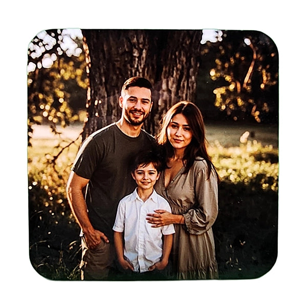 Čtvercový foto podtácek s vlastním motivem – personalizovaný sublimační tisk